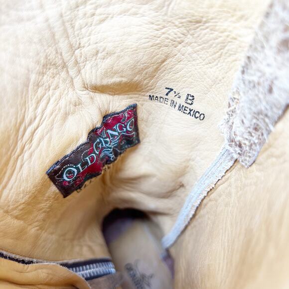 Old Gringo Suede Distressed Western Cowboy Boots Tan Size 7.5 B - Picture 12 of 15